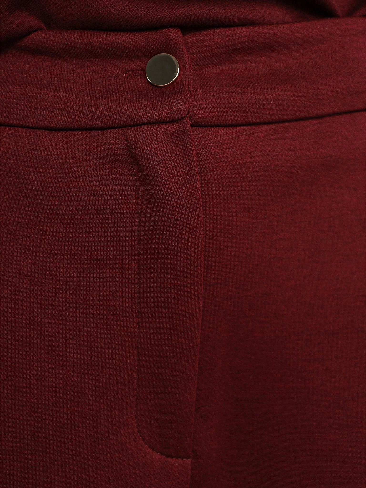 Брюки трикотажные бордового цвета с эластичным поясом